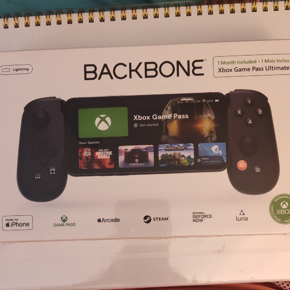 Xbox Backbone Lightening Black Mobile Gaming Controller For Iphone